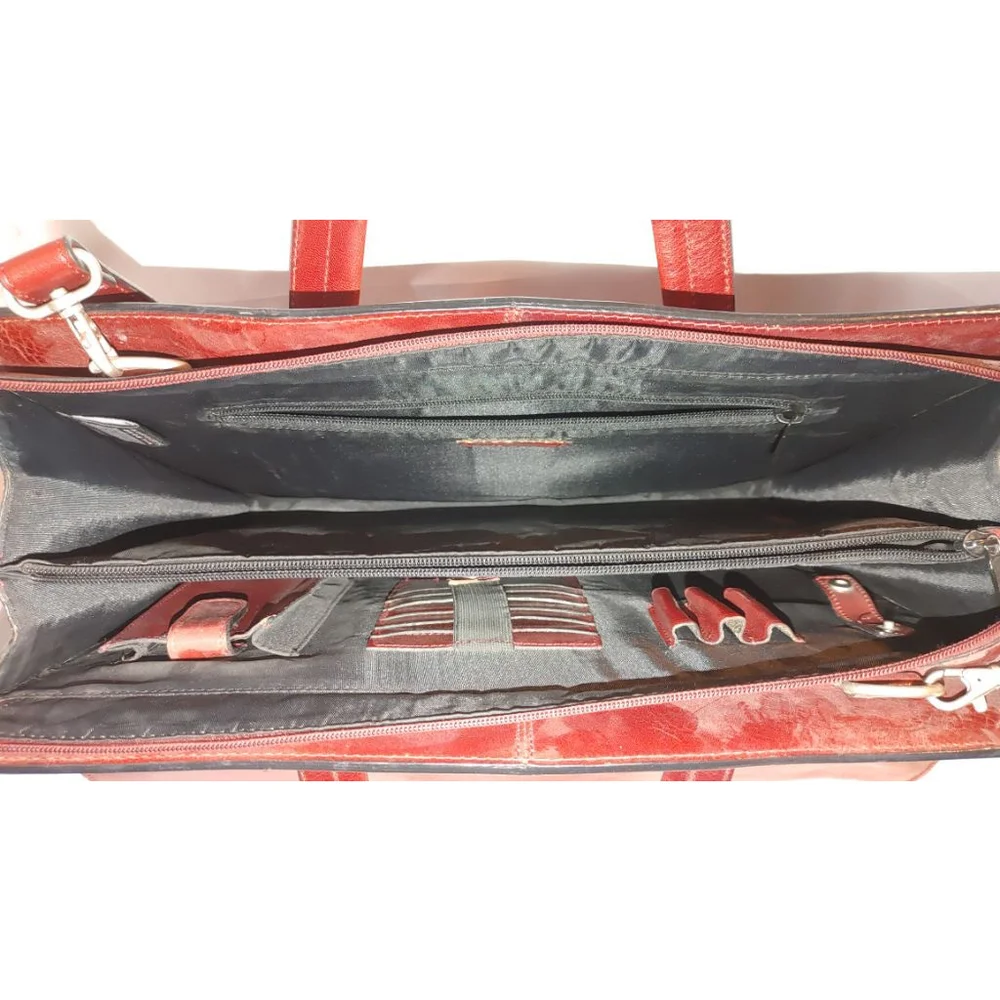 Vera Pelle Leather Laptop Attache Case